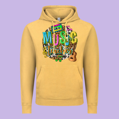 Music Teacher Vintage Hoodie Designed By Texasbilliewilder