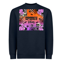 Navy spooky vibes Heavyweight Sweatshirt - texasbilliewilder