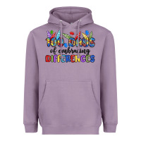 Lavender 100 days of embracing differences Heavyweight Hoodie - MaliasSmallBusiness