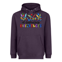 Plum 100 days of embracing differences Heavyweight Hoodie - MaliasSmallBusiness