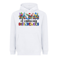 White 100 days of embracing differences Heavyweight Hoodie - MaliasSmallBusiness