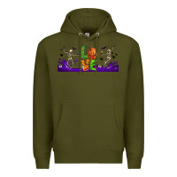Army Green love halloween  libbey glass Premium Hoodie - BundleAndBundleShop