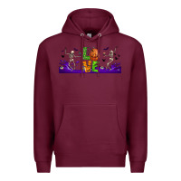 Burgundy love halloween  libbey glass Premium Hoodie - BundleAndBundleShop