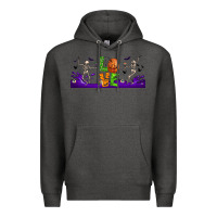 Charcoal Heather love halloween  libbey glass Premium Hoodie - BundleAndBundleShop