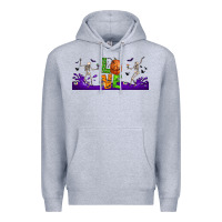 Heather Grey love halloween  libbey glass Premium Hoodie - BundleAndBundleShop