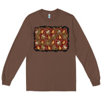 Chestnut christmas gingerbread man and house background Long Sleeve Tee - BundleAndBundleShop