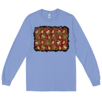 Colony Blue christmas gingerbread man and house background Long Sleeve Tee - BundleAndBundleShop