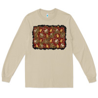 Mushroom christmas gingerbread man and house background Long Sleeve Tee - BundleAndBundleShop
