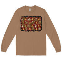 Toasted Coconut christmas gingerbread man and house background Long Sleeve Tee - BundleAndBundleShop