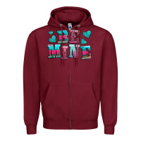 Burgundy be mine western valentine's day no background Zipper Hoodie - AdoDesignShop