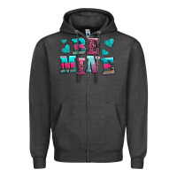Charcoal Heather be mine western valentine's day no background Zipper Hoodie - AdoDesignShop