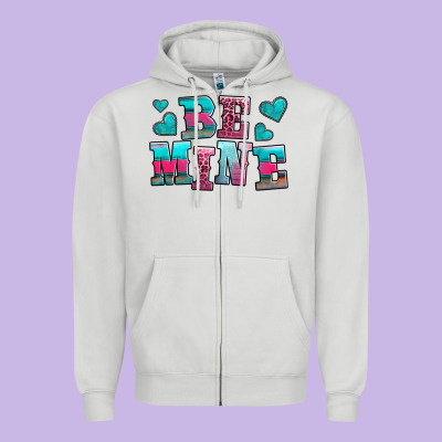 Be Mine Western Valentine's Day No Background Zipper Hoodie Designed By Adodesignshop