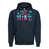 Navy be mine western valentine's day no background Zipper Hoodie - AdoDesignShop