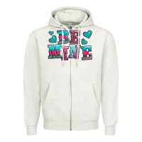 Oatmeal Heather be mine western valentine's day no background Zipper Hoodie - AdoDesignShop