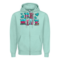 Seafoam be mine western valentine's day no background Zipper Hoodie - AdoDesignShop