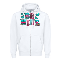 White be mine western valentine's day no background Zipper Hoodie - AdoDesignShop