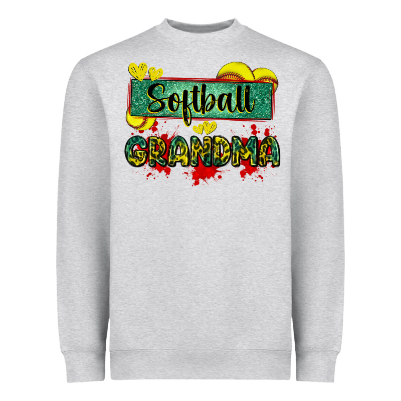 Softball Grandma With Leopard Heavyweight Sweatshirt by Zillion Design Studio | Teevron