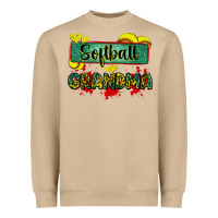 Mushroom softball grandma with leopard Heavyweight Sweatshirt - Zillion Design Studio