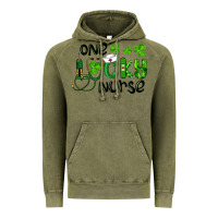 Vintage Olive st. patrick's day one lucky nurse Vintage Hoodie - RanaPortraitStore
