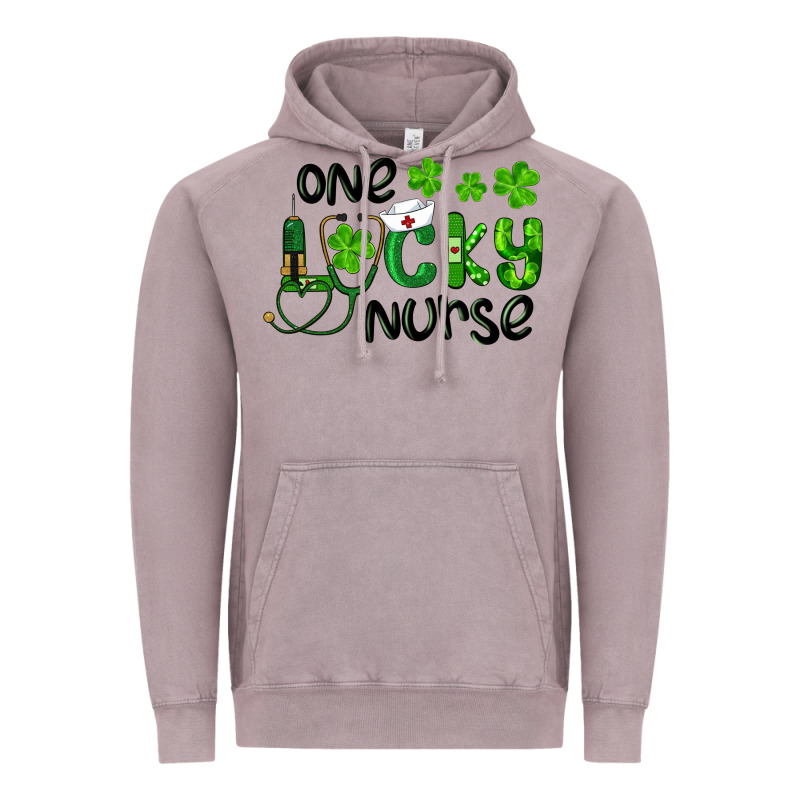 St. Patrick's Day One Lucky Nurse Vintage Hoodie by RanaPortraitStore | Teevron