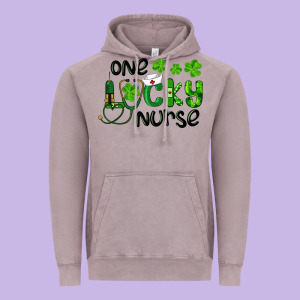 St. Patrick's Day One Lucky Nurse Vintage Hoodie Designed By Ranaportraitstore