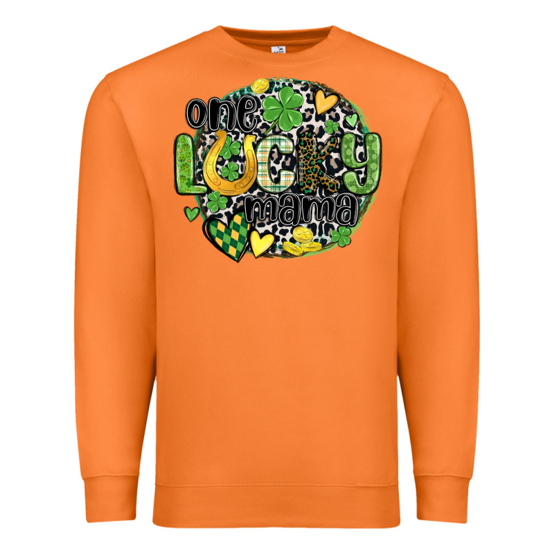 One Lucky Mama Premium Sweatshirt by MaliasSmallBusiness | Teevron