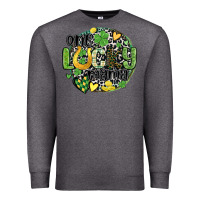 Charcoal Heather one lucky mama Premium Sweatshirt - MaliasSmallBusiness