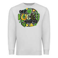 Dove Grey one lucky mama Premium Sweatshirt - MaliasSmallBusiness