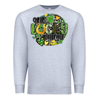Heather Grey one lucky mama Premium Sweatshirt - MaliasSmallBusiness