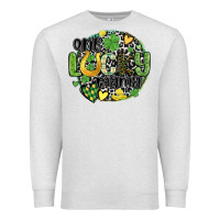 Oatmeal Heather one lucky mama Premium Sweatshirt - MaliasSmallBusiness