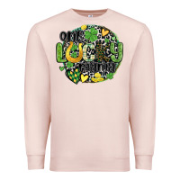 Pale Pink one lucky mama Premium Sweatshirt - MaliasSmallBusiness