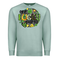 Seafoam one lucky mama Premium Sweatshirt - MaliasSmallBusiness