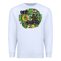 White one lucky mama Premium Sweatshirt - MaliasSmallBusiness