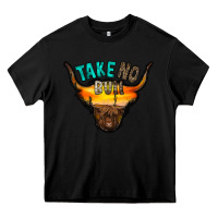 Black take no bull Heavy Core Tee - RacoonDesign