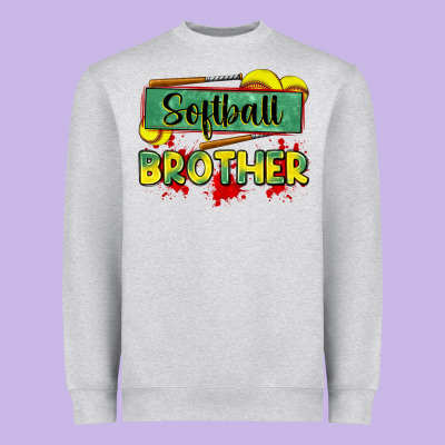 Softball Brother Heavyweight Sweatshirt Designed By Zillion Design Studio