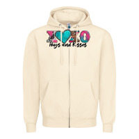 Sandshell xoxo hugs and kisses valentines day Zipper Hoodie - AdoDesignShop