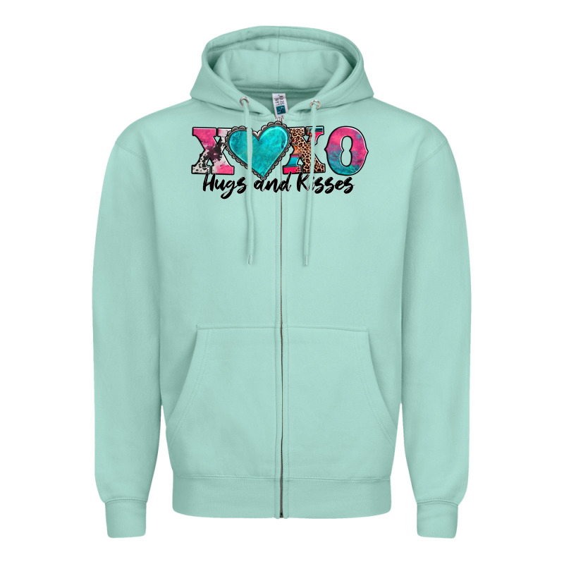 Xoxo Hugs And Kisses Valentines Day Zipper Hoodie by AdoDesignShop | Teevron
