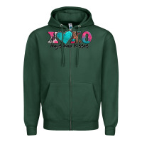 Sports Green xoxo hugs and kisses valentines day Zipper Hoodie - AdoDesignShop