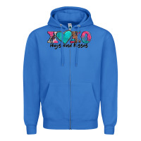 True Royal xoxo hugs and kisses valentines day Zipper Hoodie - AdoDesignShop