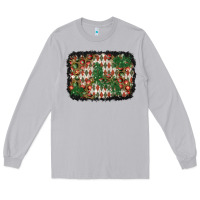 Moon Dust christmas ornament and diamond plaid  background Long Sleeve Tee - BundleAndBundleShop