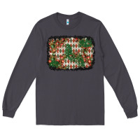 Smoke christmas ornament and diamond plaid  background Long Sleeve Tee - BundleAndBundleShop
