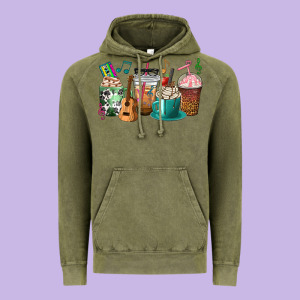 Music Teacher Coffee Cups Vintage Hoodie Designed By Texasbilliewilder