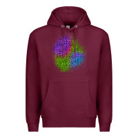 Burgundy halloween leopard patch 2 Premium Hoodie - BundleAndBundleShop
