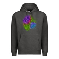 Charcoal Heather halloween leopard patch 2 Premium Hoodie - BundleAndBundleShop