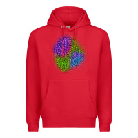 Red halloween leopard patch 2 Premium Hoodie - BundleAndBundleShop
