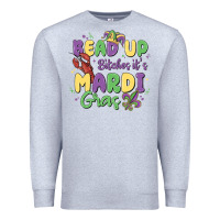 Heather Grey bead up bitches it's mardi gras Premium Sweatshirt - MaliasSmallBusiness