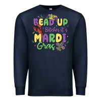 Navy bead up bitches it's mardi gras Premium Sweatshirt - MaliasSmallBusiness