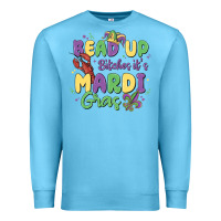 Ocean Blue bead up bitches it's mardi gras Premium Sweatshirt - MaliasSmallBusiness