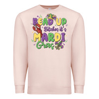 Pale Pink bead up bitches it's mardi gras Premium Sweatshirt - MaliasSmallBusiness