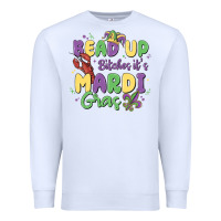 White bead up bitches it's mardi gras Premium Sweatshirt - MaliasSmallBusiness